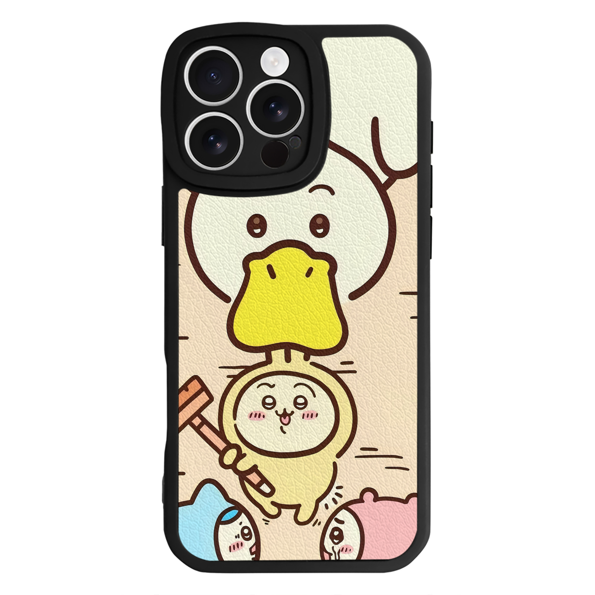 （画像用） ちいかわ Chii-kawa 【iPhone 16シリーズ対応】シリコンスマホケース（レザー調） 材質：シリコン
